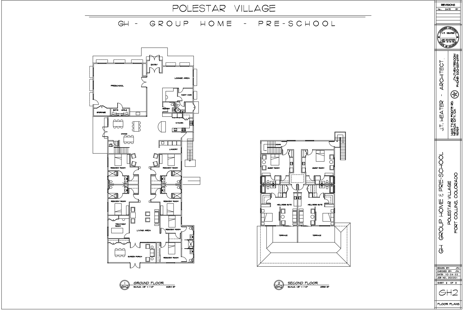 Floor Plans of the Preschool and Group Home at Polestar Village